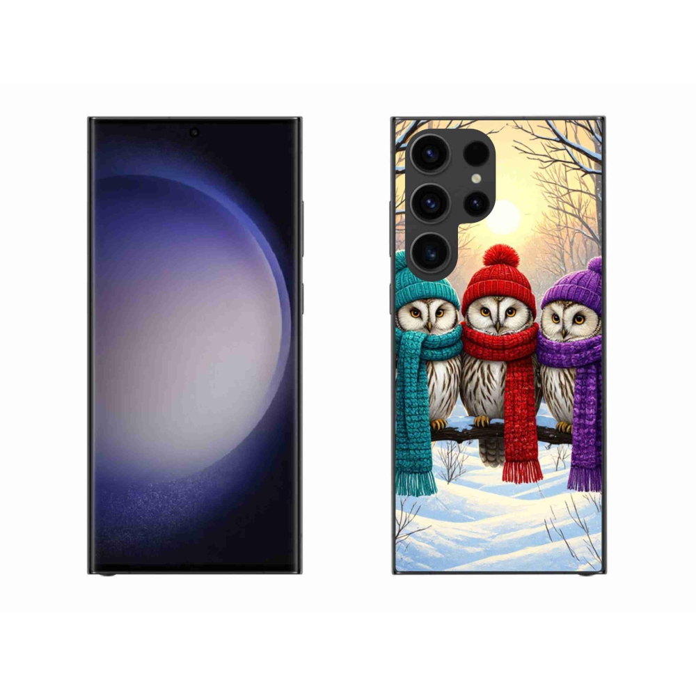 Gélový kryt mmCase na Samsung Galaxy S23 Ultra 5G - soví priatelia