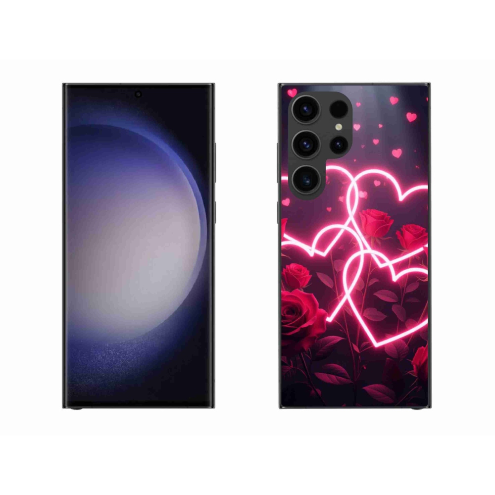 Gélový kryt mmCase na Samsung Galaxy S23 Ultra 5G - srdce lásky