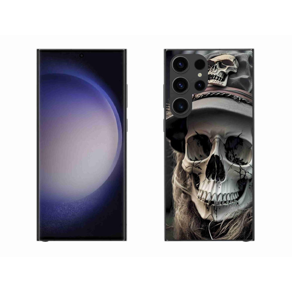 Gélový kryt mmCase na Samsung Galaxy S23 Ultra 5G - temná lebka