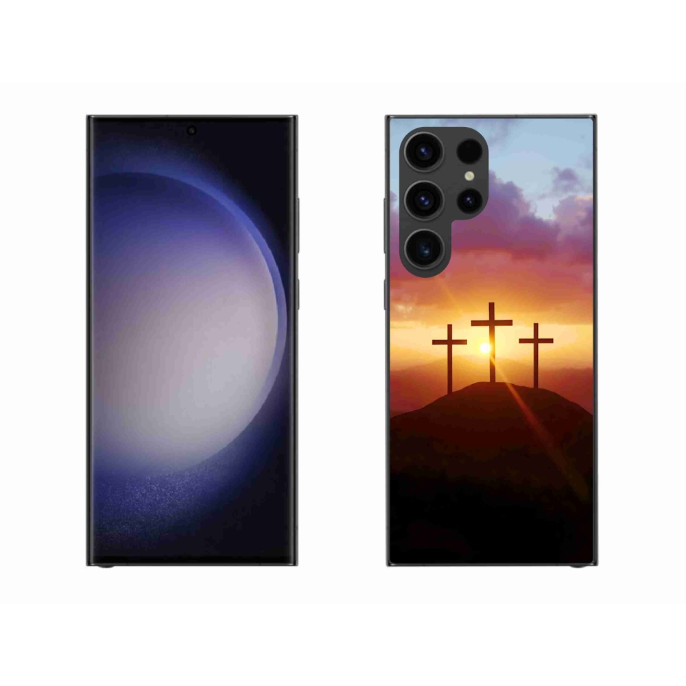 Gélový kryt mmCase na Samsung Galaxy S23 Ultra 5G - tri kríža