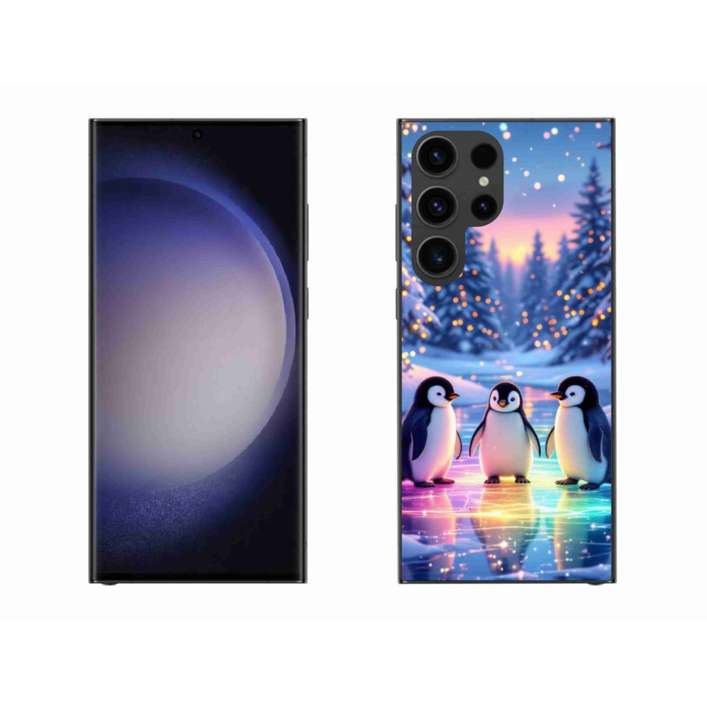 Gélový kryt mmCase na Samsung Galaxy S23 Ultra 5G - tučniaky