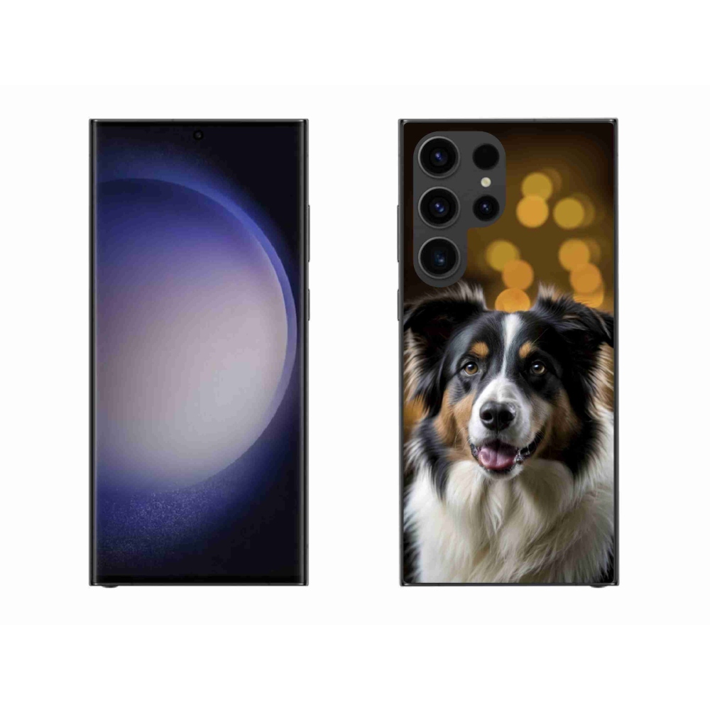 Gélový kryt mmCase na Samsung Galaxy S23 Ultra 5G - usmievavý austrálsky ovčiak