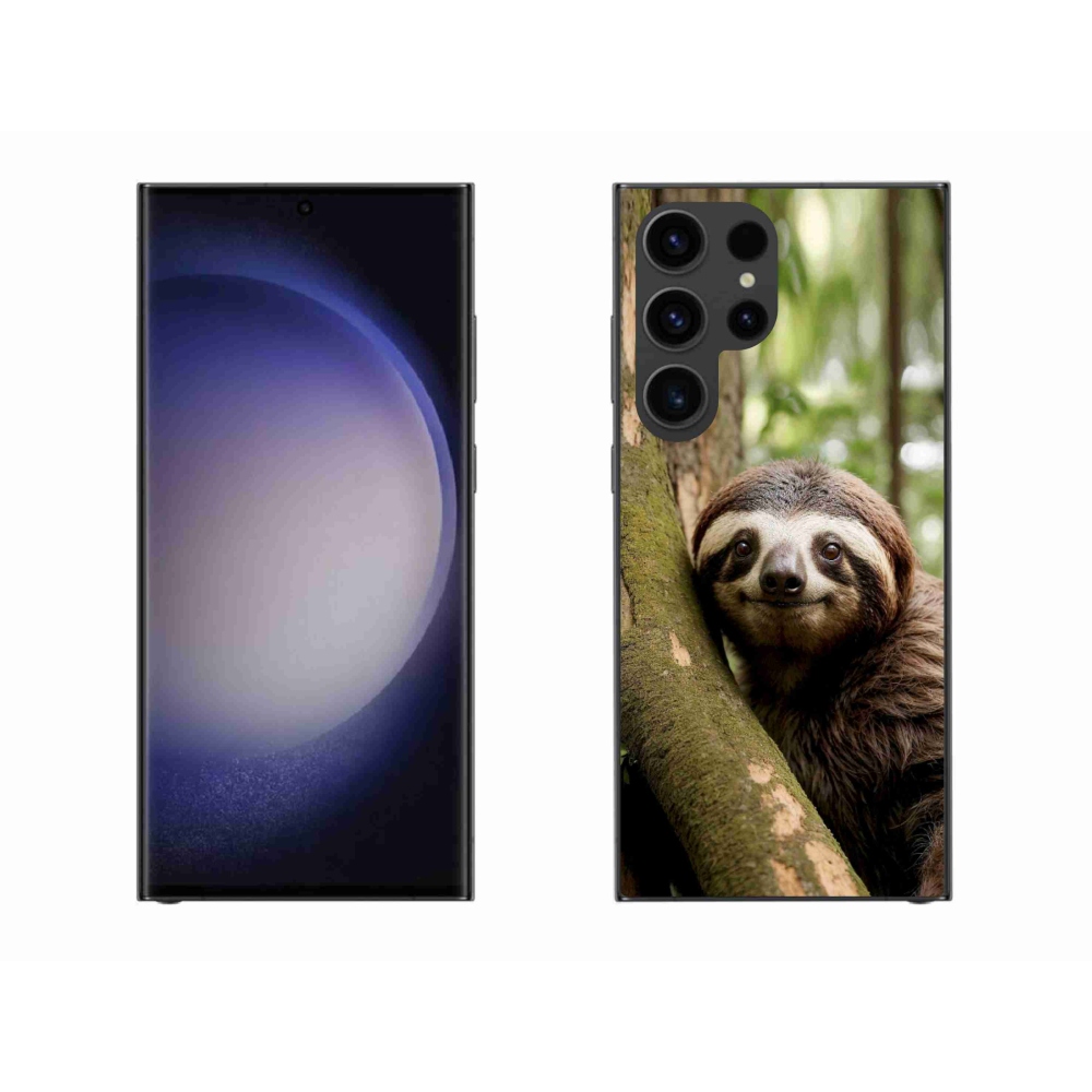 Gélový kryt mmCase na Samsung Galaxy S23 Ultra 5G - usmievavý leňochod