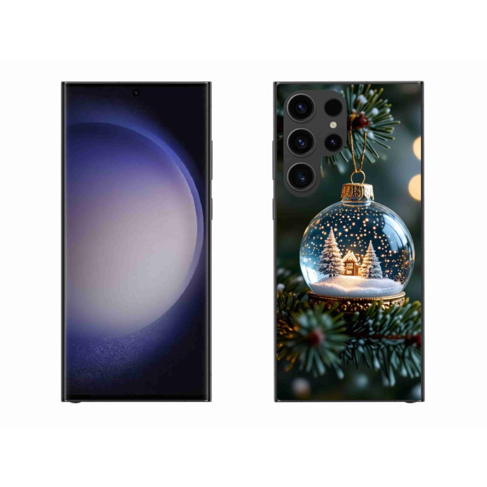 Gélový kryt mmCase na Samsung Galaxy S23 Ultra 5G - vianočné gule 2