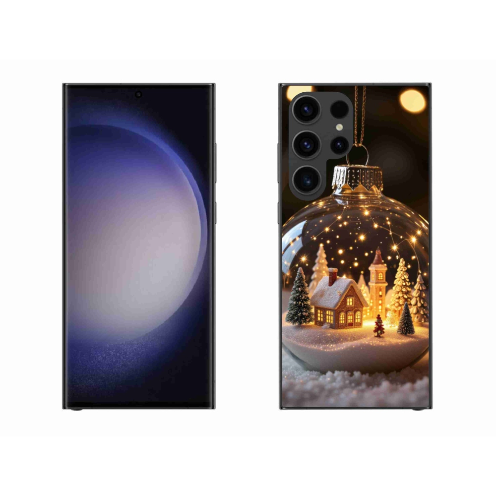 Gélový kryt mmCase na Samsung Galaxy S23 Ultra 5G - vianočné gule 3