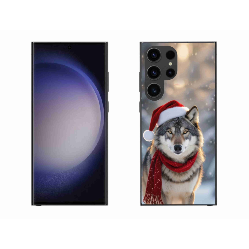 Gélový kryt mmCase na Samsung Galaxy S23 Ultra 5G - vianočný vlk