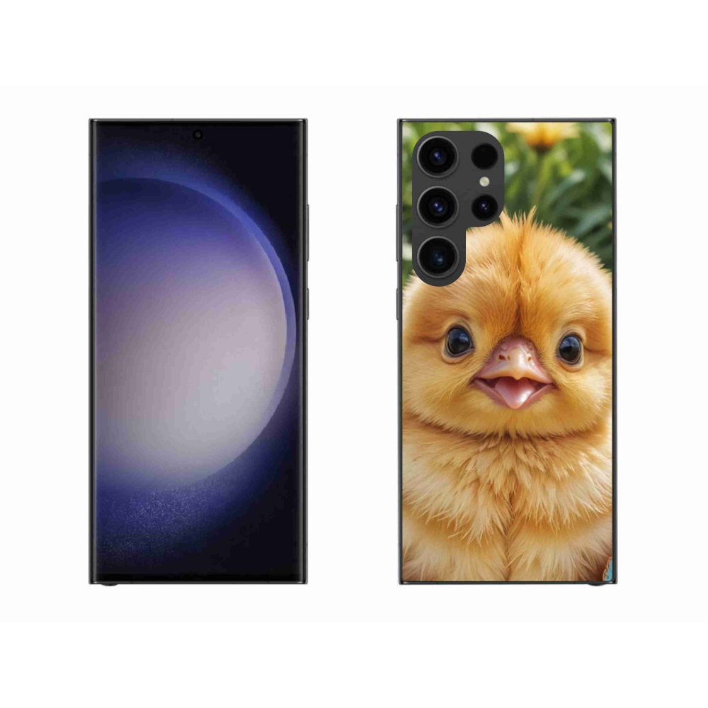 Gélový kryt mmCase na Samsung Galaxy S23 Ultra 5G - veselé kuriatko