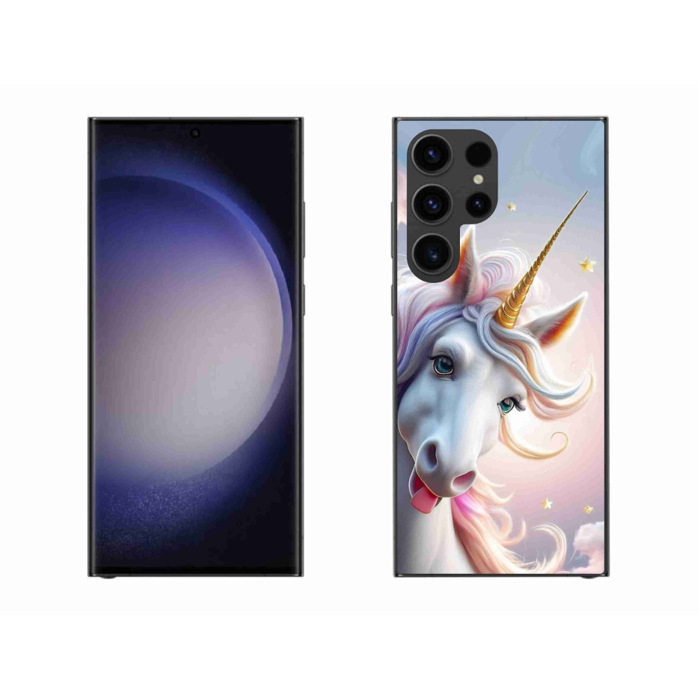 Gélový kryt mmCase na Samsung Galaxy S23 Ultra 5G - veselý jednorožec