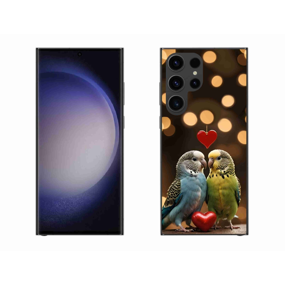 Gélový kryt mmCase na Samsung Galaxy S23 Ultra 5G - zamilovaní papagáje