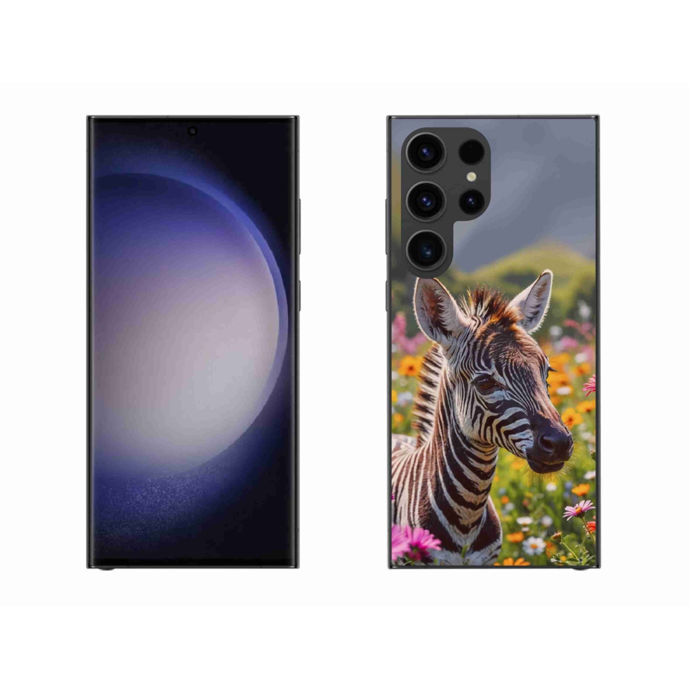 Gélový kryt mmCase na Samsung Galaxy S23 Ultra 5G - zebra na lúke