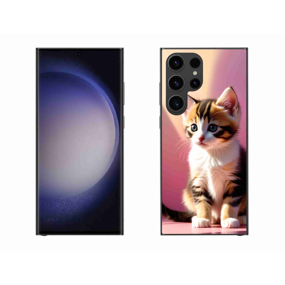 Gélový kryt mmCase na Samsung Galaxy S23 Ultra 5G - zvedavé mačiatko 2