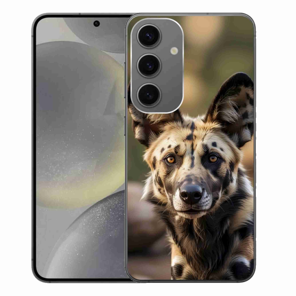 Gélový kryt mmCase na Samsung Galaxy S24+ - africký divoký pes