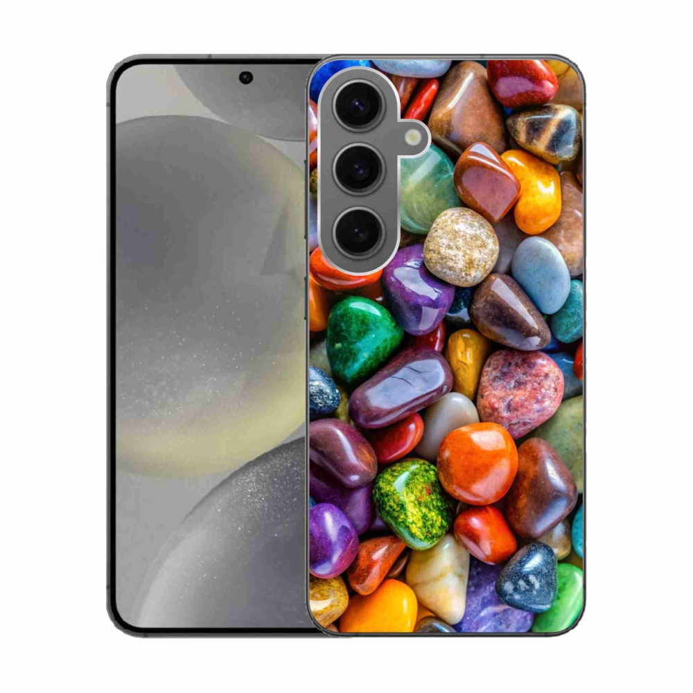 Gélový kryt mmCase na Samsung Galaxy S24 - farebné kamienky