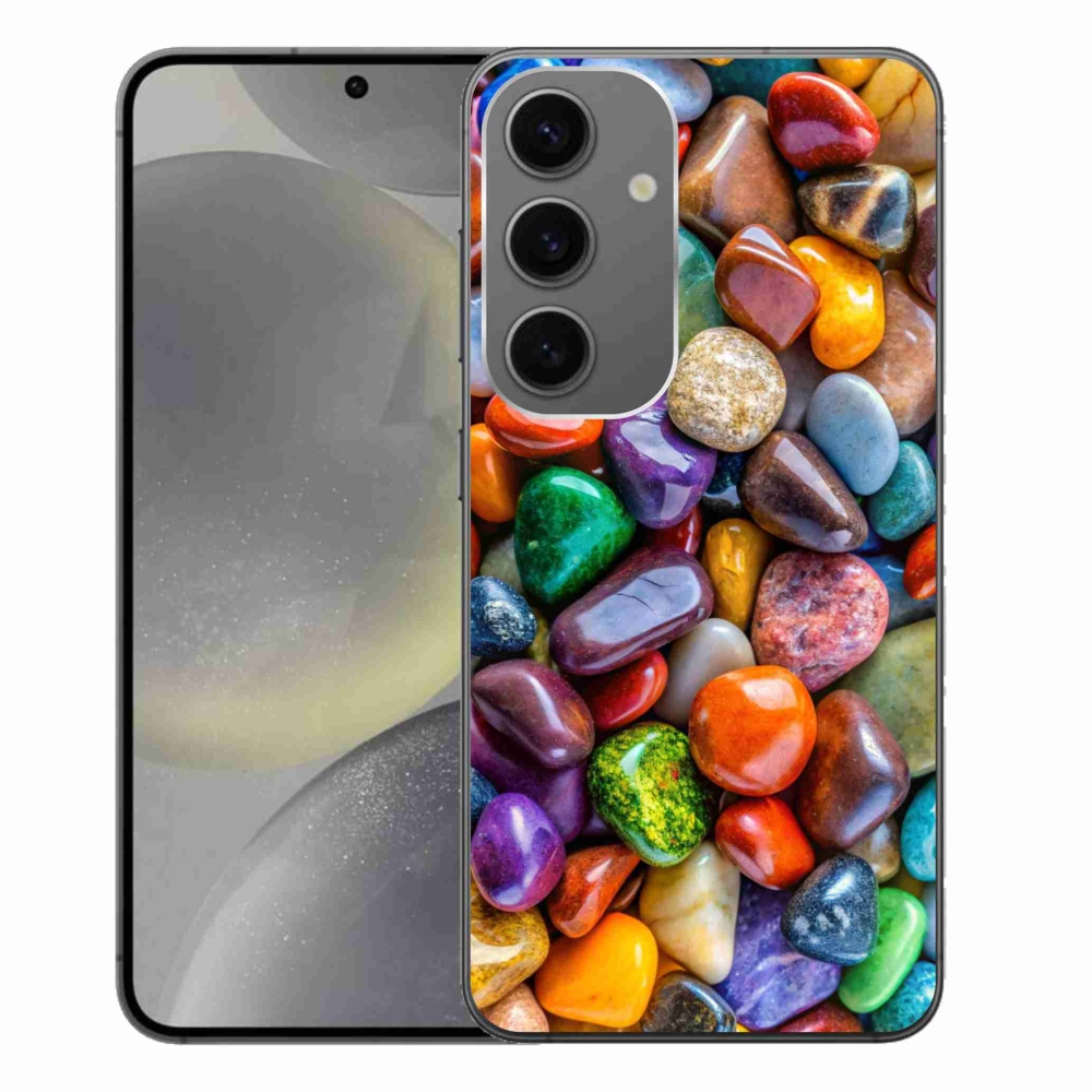 Gélový kryt mmCase na Samsung Galaxy S24+ - farebné kamienky