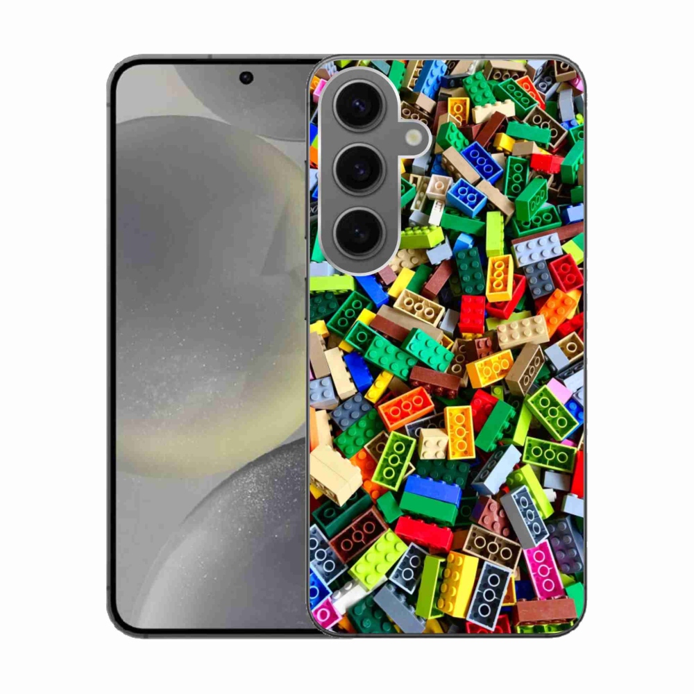Gélový kryt mmCase na Samsung Galaxy S24 - farebné stavebné kocky