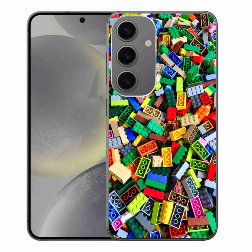Gélový kryt mmCase na Samsung Galaxy S24+ - farebné stavebné kocky