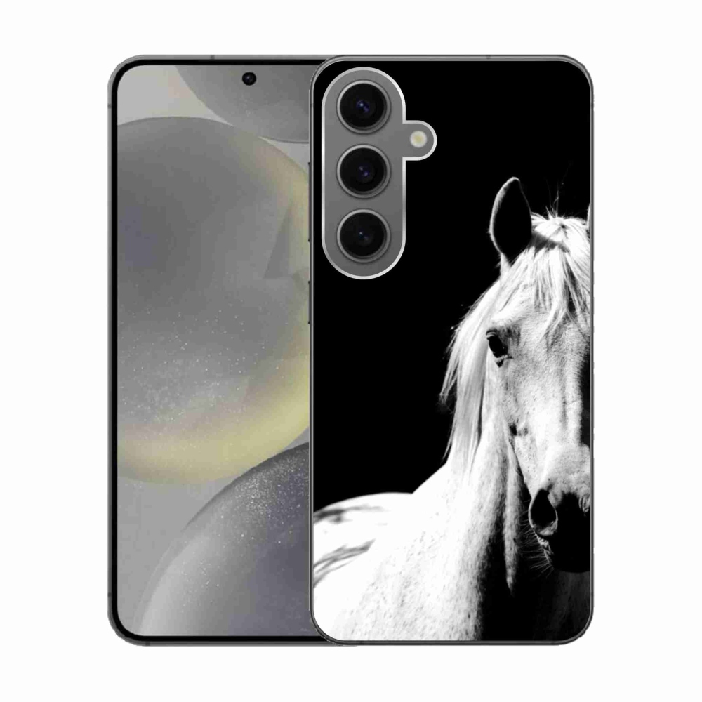 Gélový kryt mmCase na Samsung Galaxy S24 - biely kôň 5