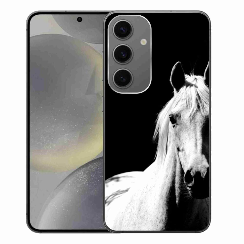 Gélový kryt mmCase na Samsung Galaxy S24+ - biely kôň 5