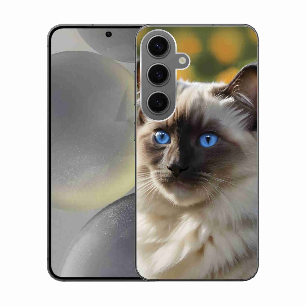 Gélový kryt mmCase na Samsung Galaxy S24 - biely ragdoll