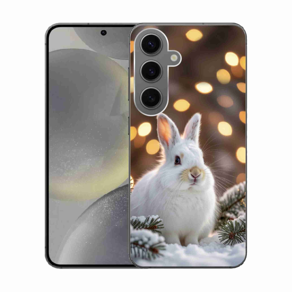 Gélový kryt mmCase na Samsung Galaxy S24 - biely zajac