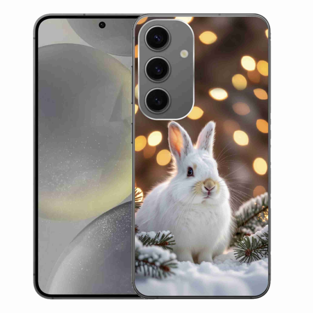 Gélový kryt mmCase na Samsung Galaxy S24+ - biely zajac