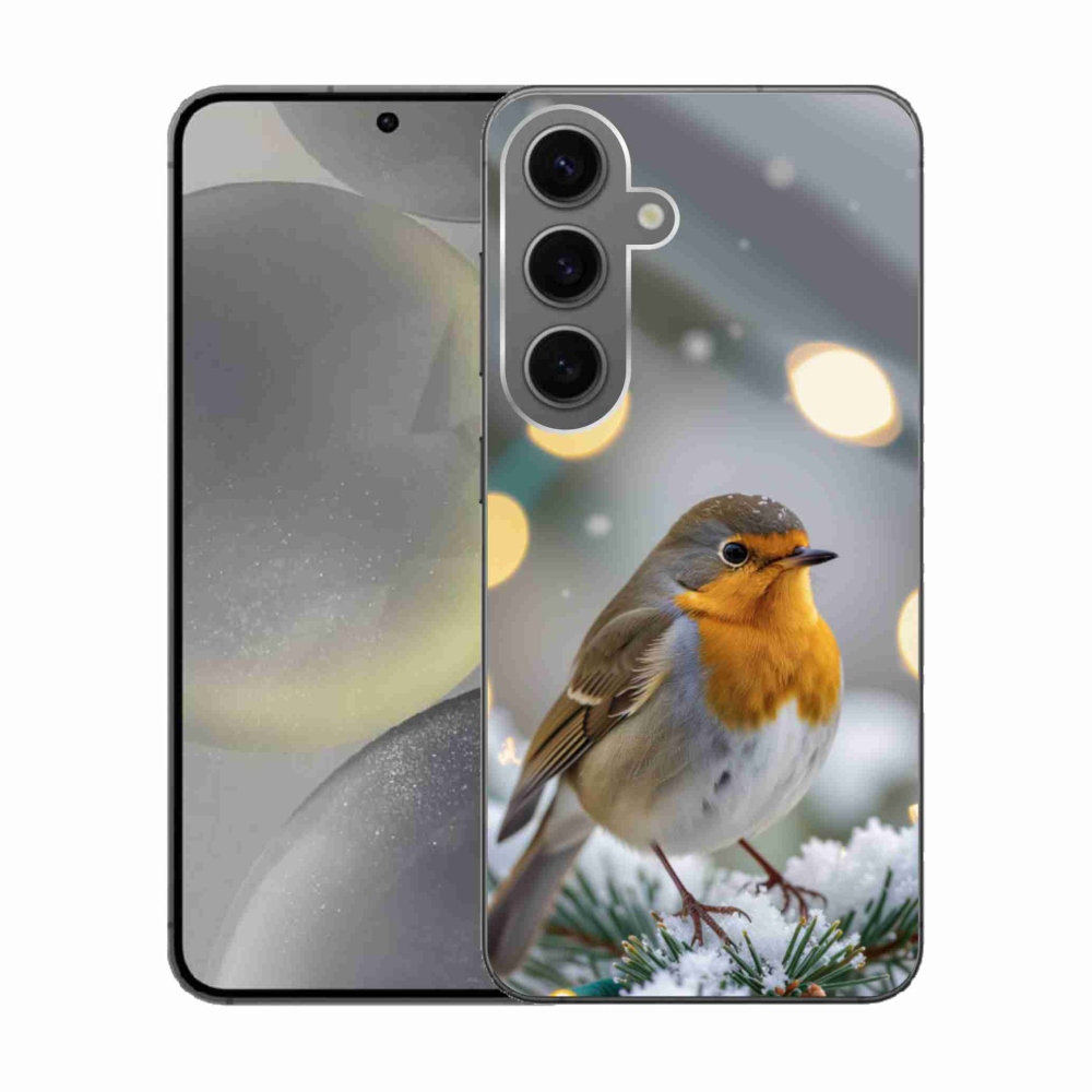 Gélový kryt mmCase na Samsung Galaxy S24 - červienka v zime