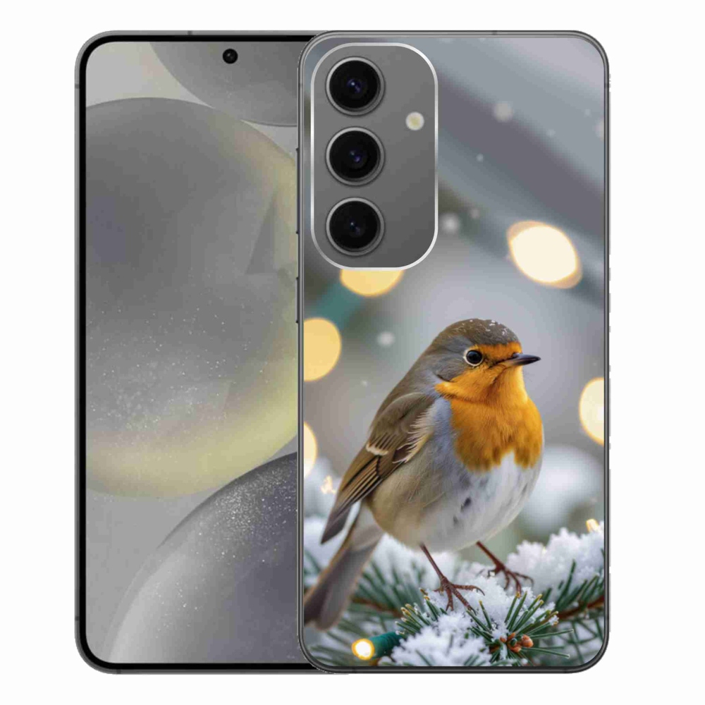 Gélový kryt mmCase na Samsung Galaxy S24+ - červienka v zime