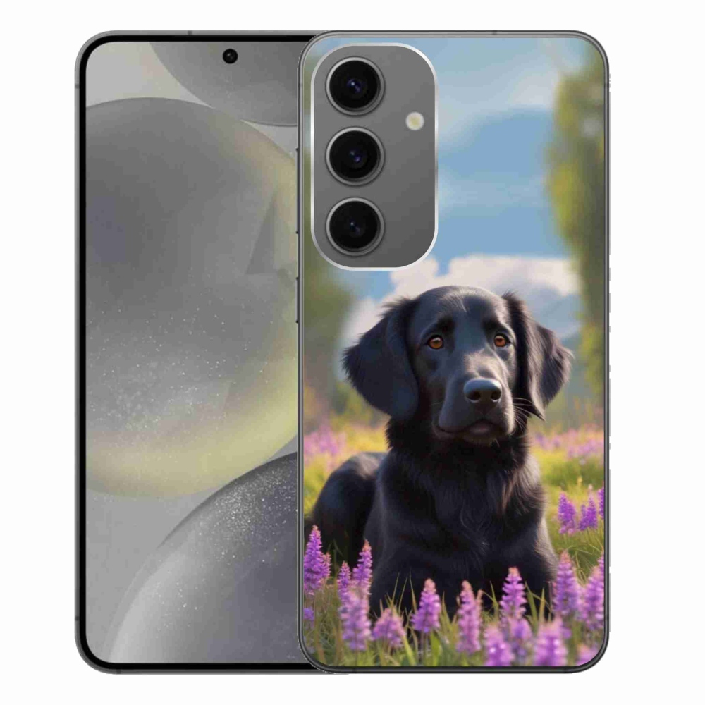 Gélový kryt mmCase na Samsung Galaxy S24+ - elegantný čierny retriever