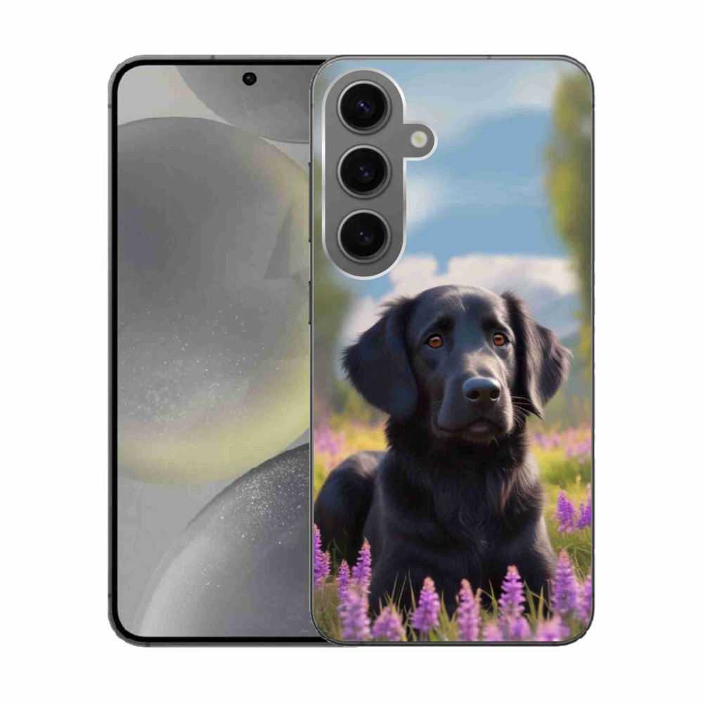 Gélový kryt mmCase na Samsung Galaxy S24 - elegantný čierny retriever