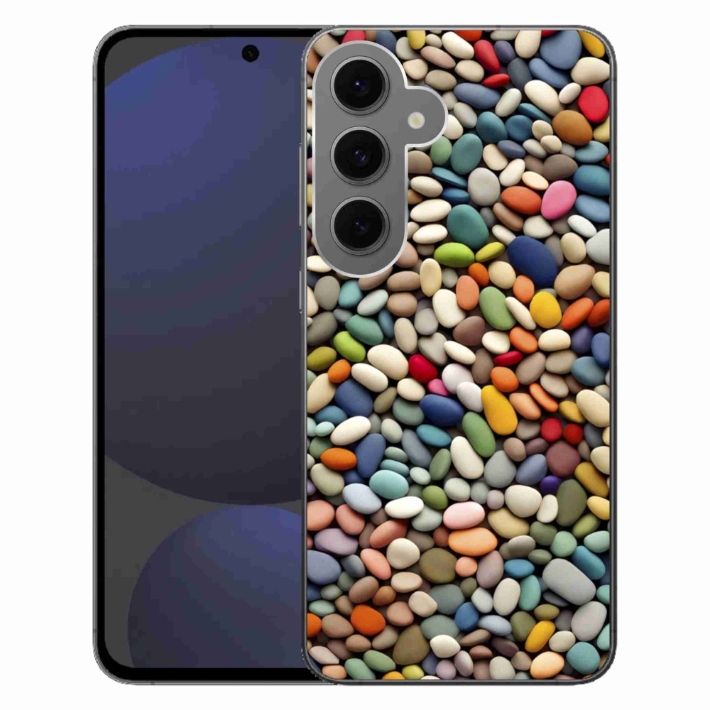 Gélový kryt mmCase na Samsung Galaxy S24 FE - farebné kamienky 2