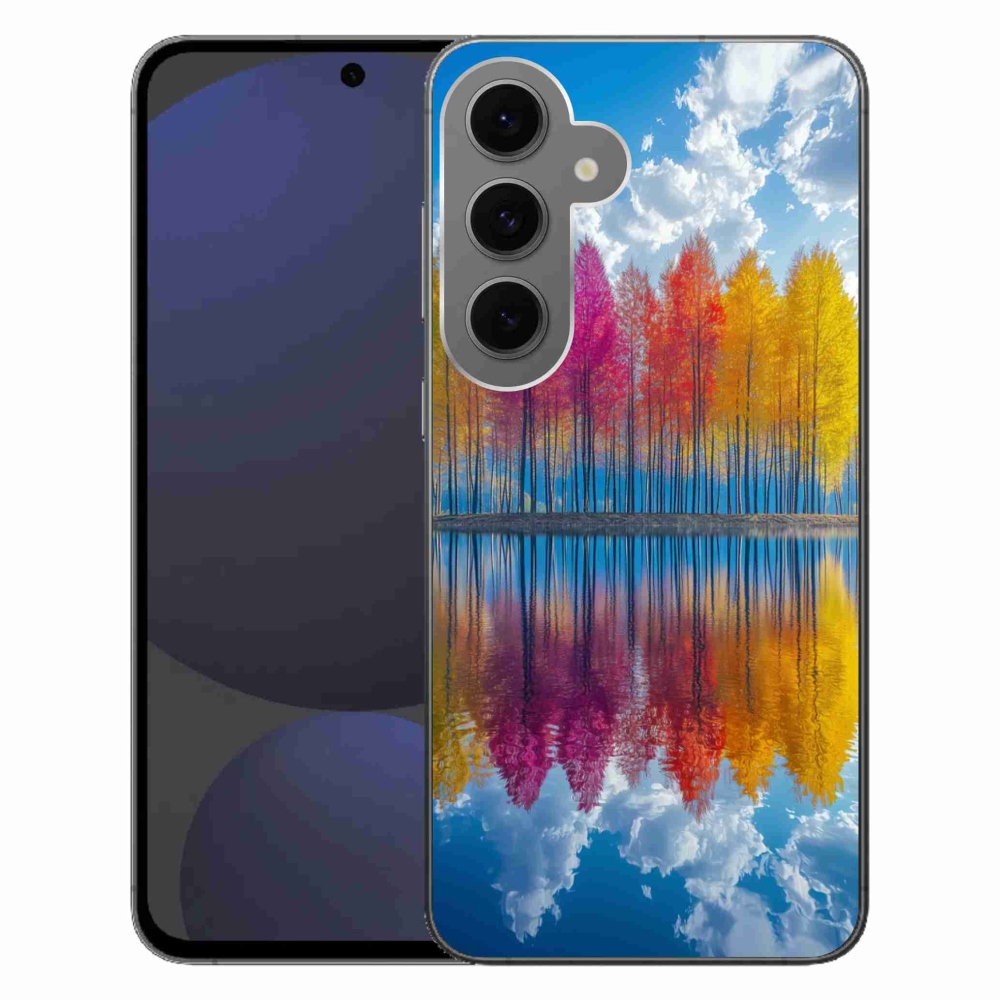 Gélový kryt mmCase na Samsung Galaxy S24 FE - farebné stromy