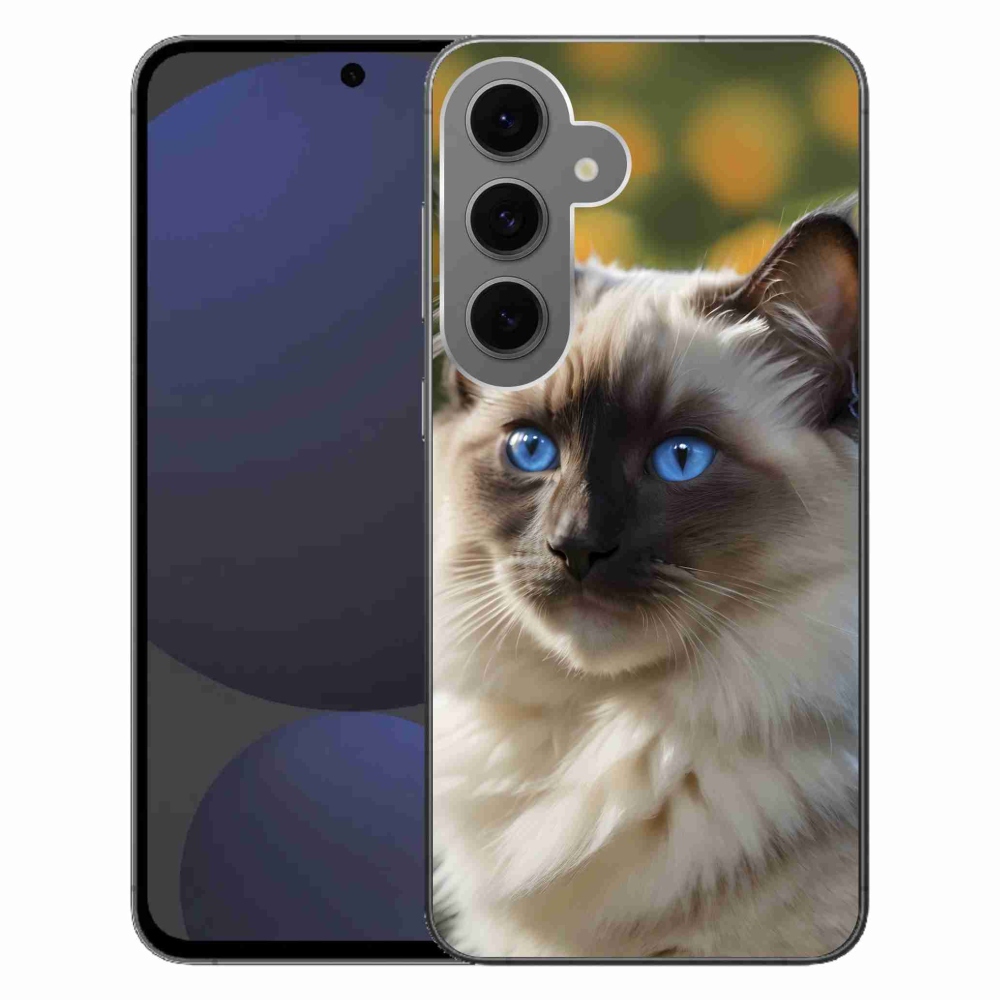 Gélový kryt mmCase na Samsung Galaxy S24 FE - biely ragdoll