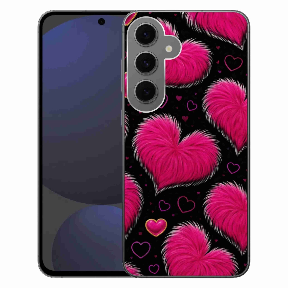 Gélový kryt mmCase na Samsung Galaxy S24 FE - hebké srdce