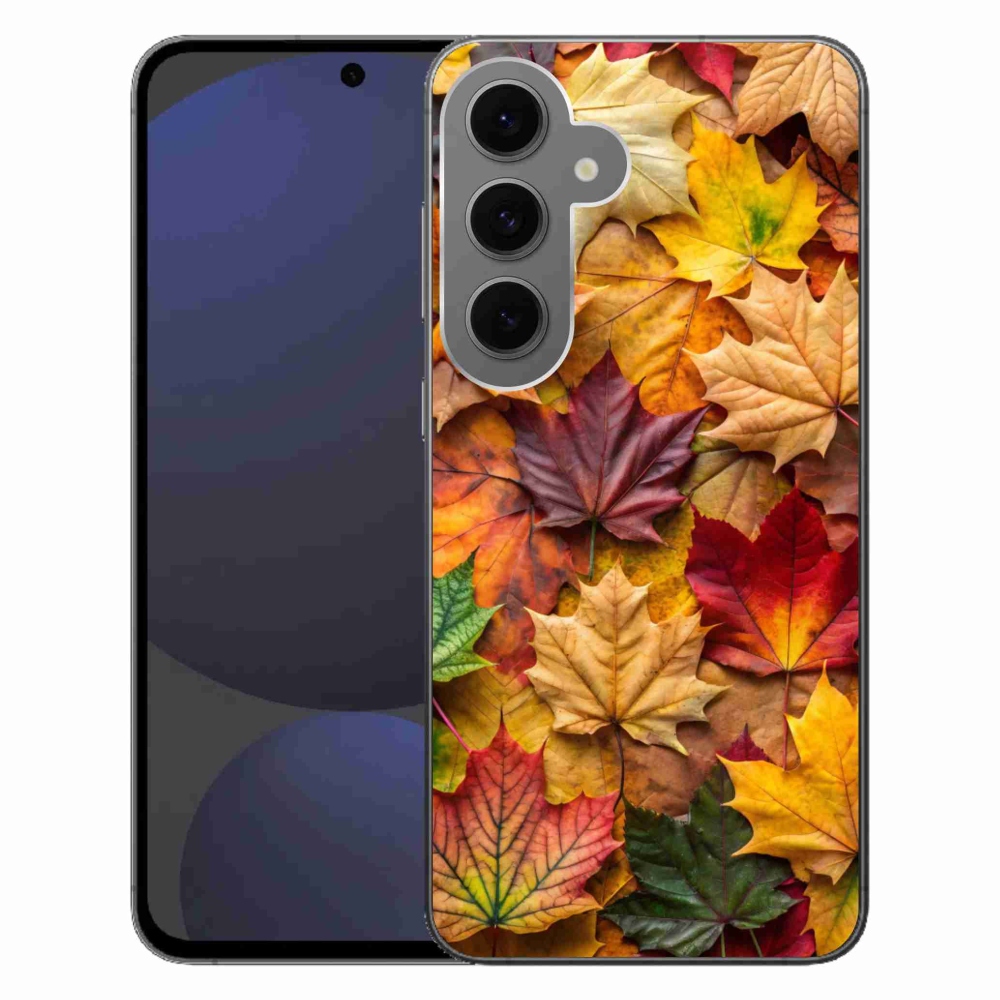 Gélový kryt mmCase na Samsung Galaxy S24 FE - javorové listy 2