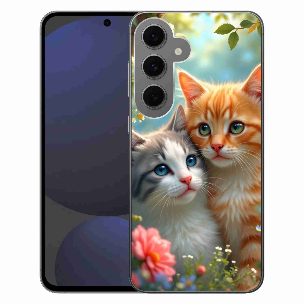Gélový kryt mmCase na Samsung Galaxy S24 FE - mačacia láska 2