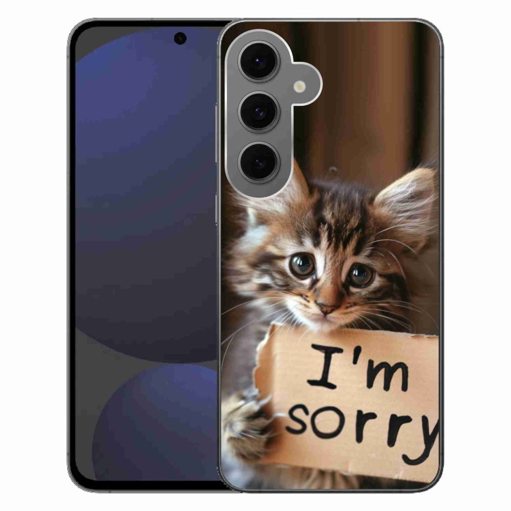 Gélový kryt mmCase na Samsung Galaxy S24 FE - mačacie ospravedlnenie