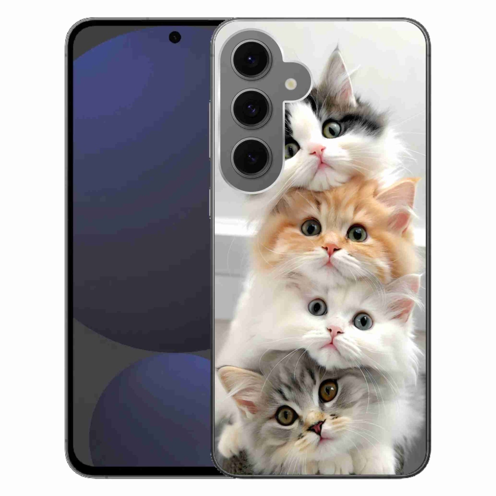 Gélový kryt mmCase na Samsung Galaxy S24 FE - mačacia partia