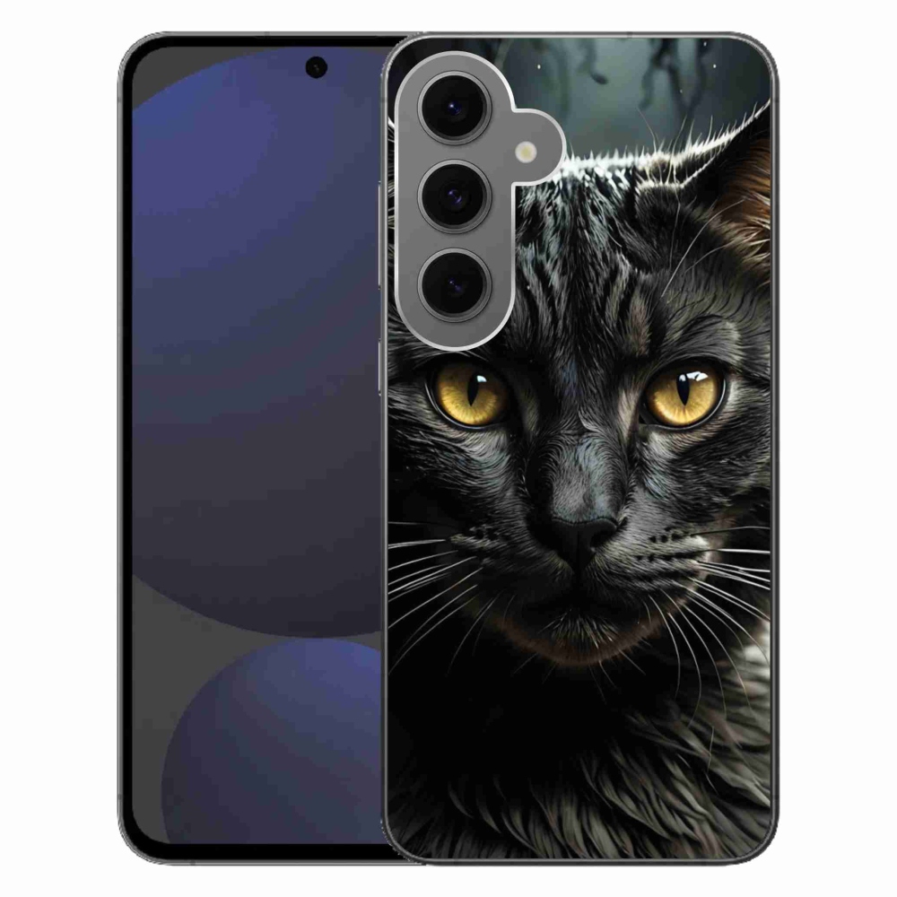 Gélový kryt mmCase na Samsung Galaxy S24 FE - mačacie pohľad 3