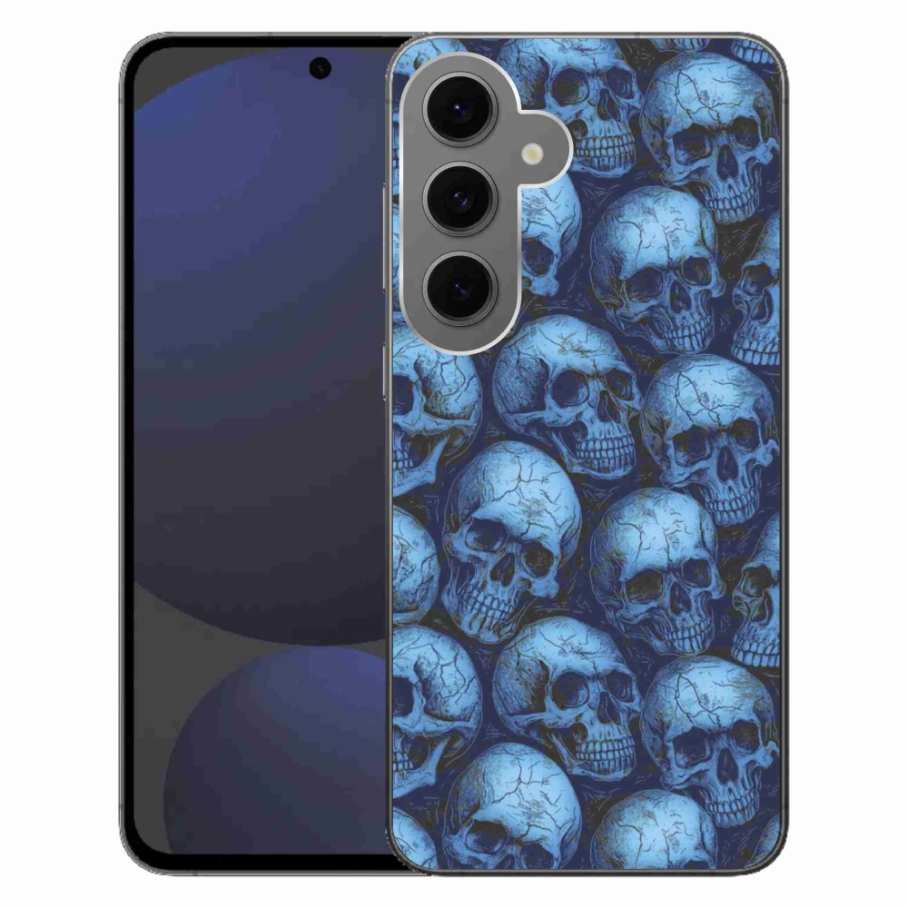 Gélový kryt mmCase na Samsung Galaxy S24 FE - lebky