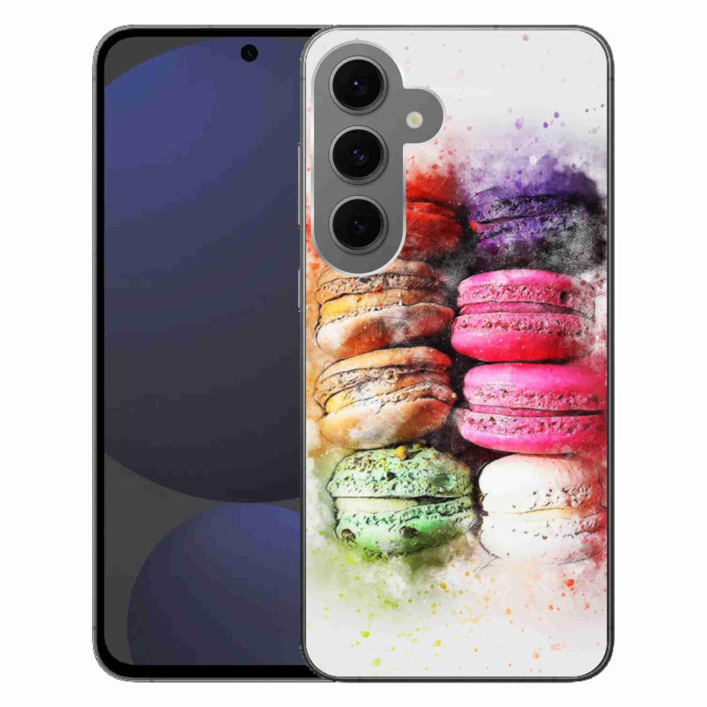 Gélový kryt mmCase na Samsung Galaxy S24 FE - makrónky