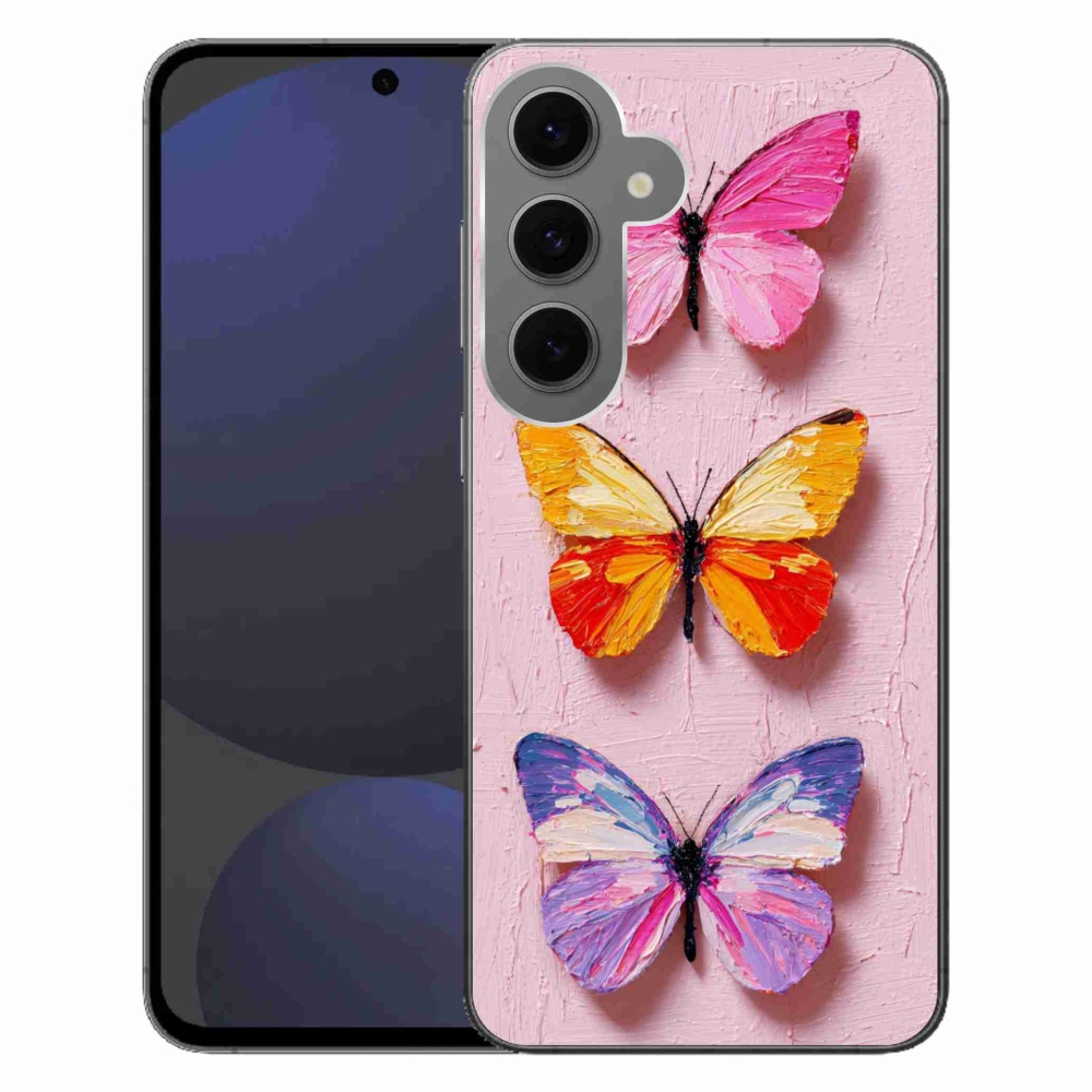 Gélový kryt mmCase na Samsung Galaxy S24 FE - motýlia trojica