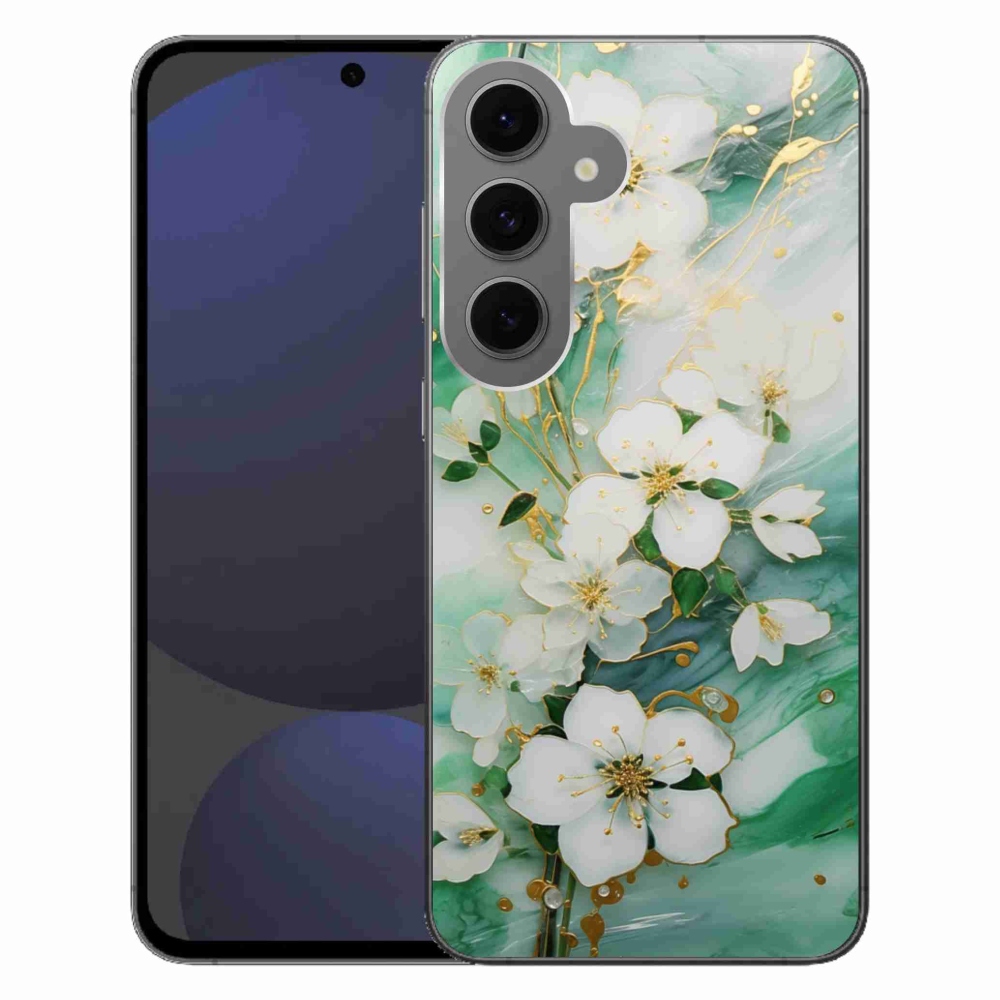 Gélový kryt mmCase na Samsung Galaxy S24 FE - nežné kvety