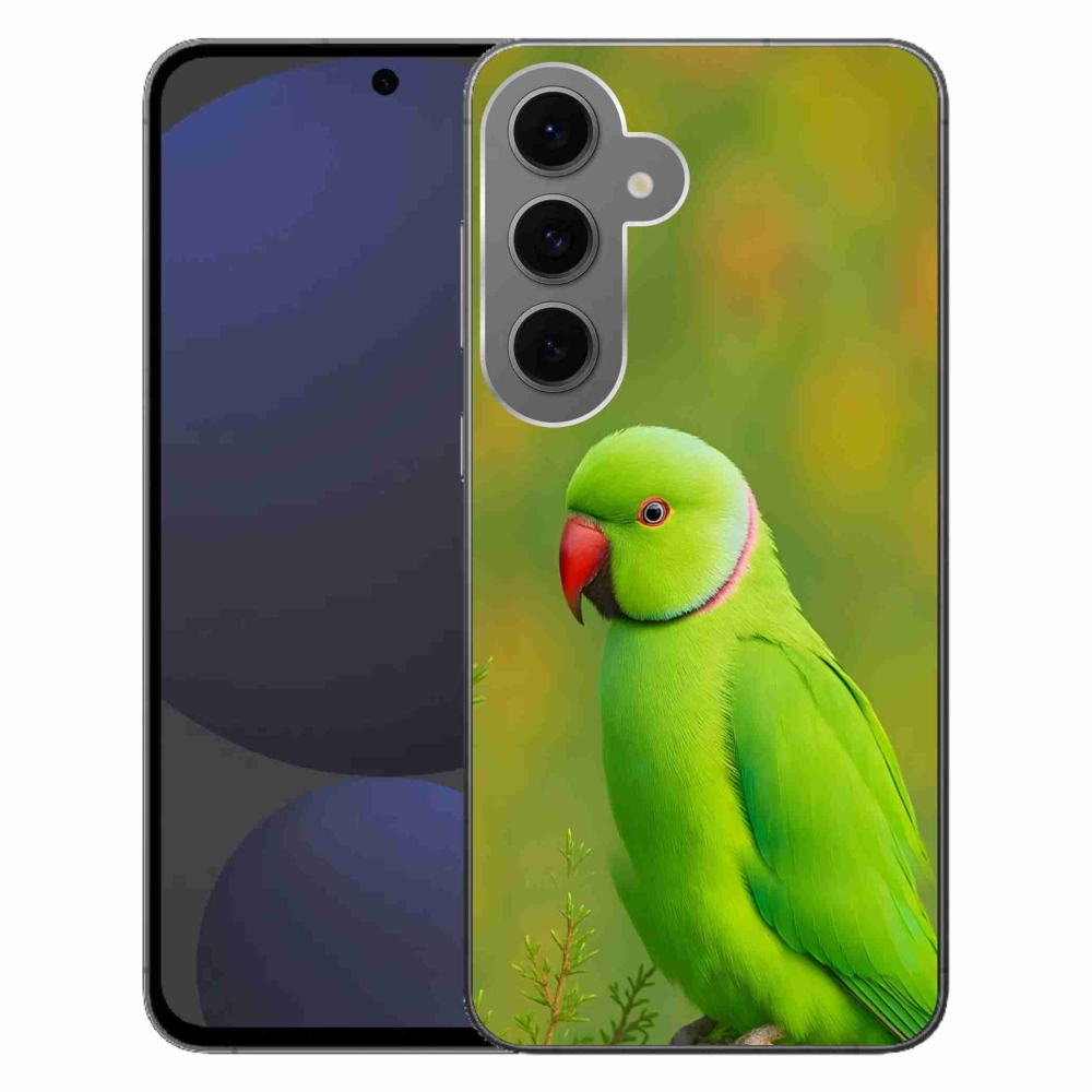 Gélový kryt mmCase na Samsung Galaxy S24 FE - papagáj alexander 2