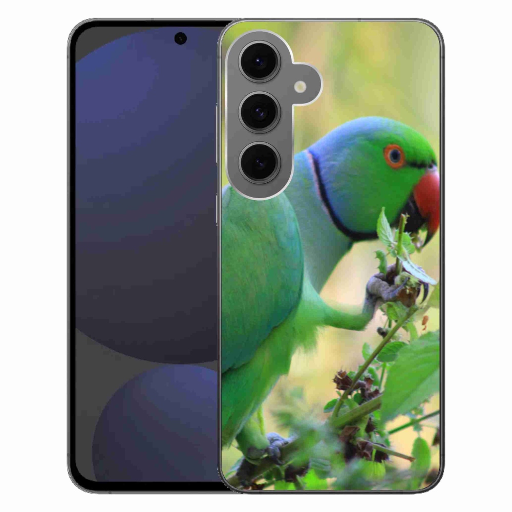 Gélový kryt mmCase na Samsung Galaxy S24 FE - papagáj alexandr