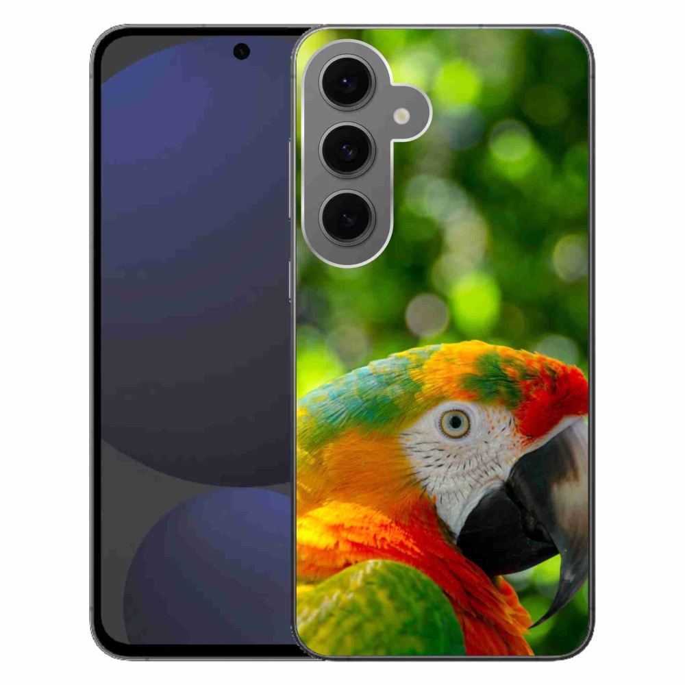 Gélový kryt mmCase na Samsung Galaxy S24 FE - papagáj ara 3