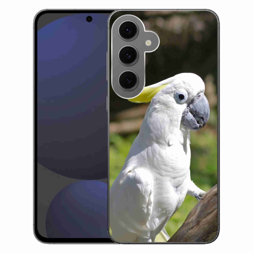 Gélový kryt mmCase na Samsung Galaxy S24 FE - papagáj kakadu 2