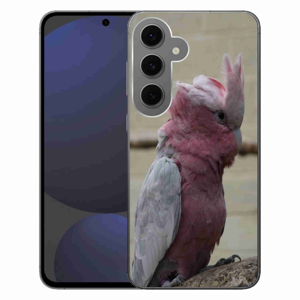Gélový kryt mmCase na Samsung Galaxy S24 FE - papagáj kakadu ružový