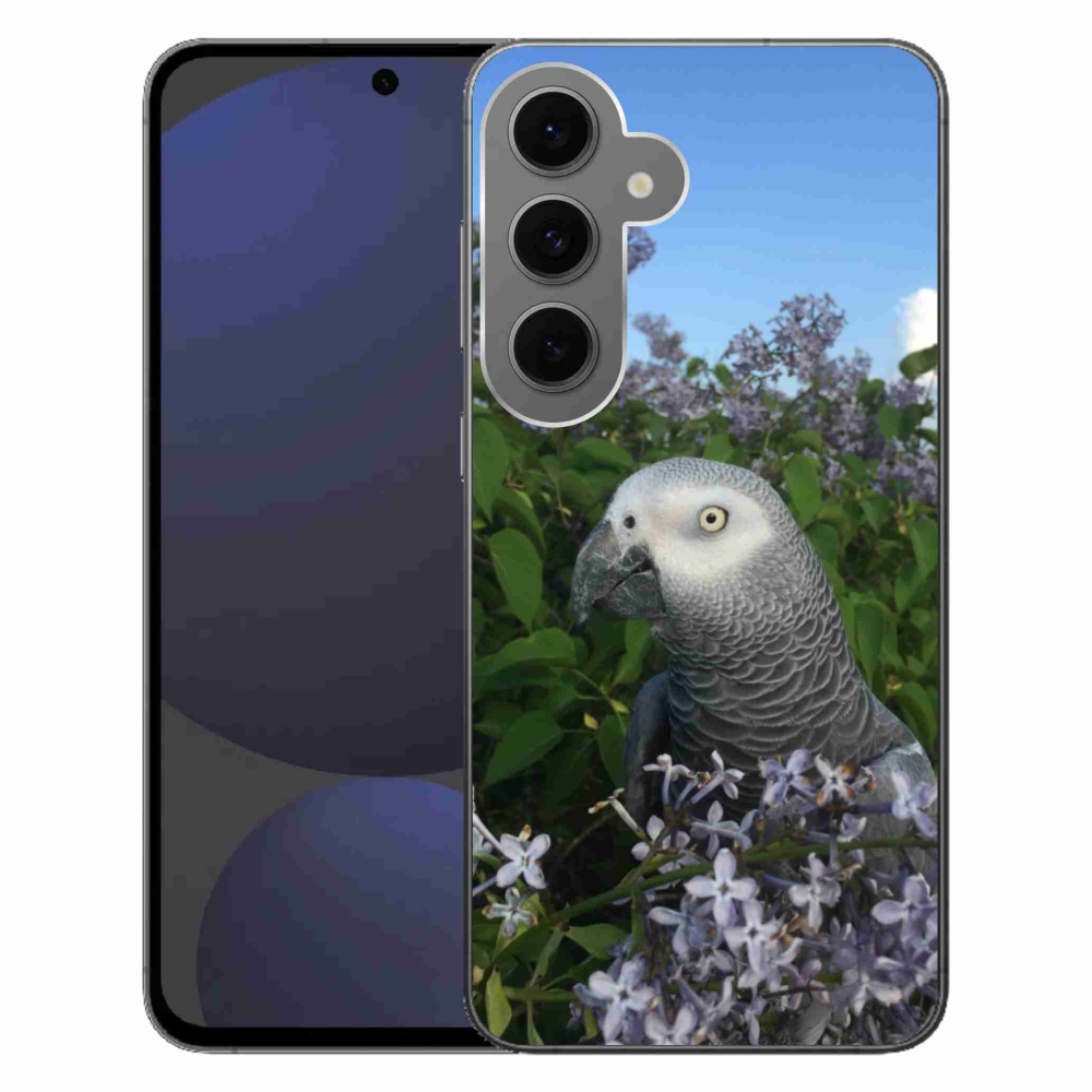 Gélový kryt mmCase na Samsung Galaxy S24 FE - papagáj žako