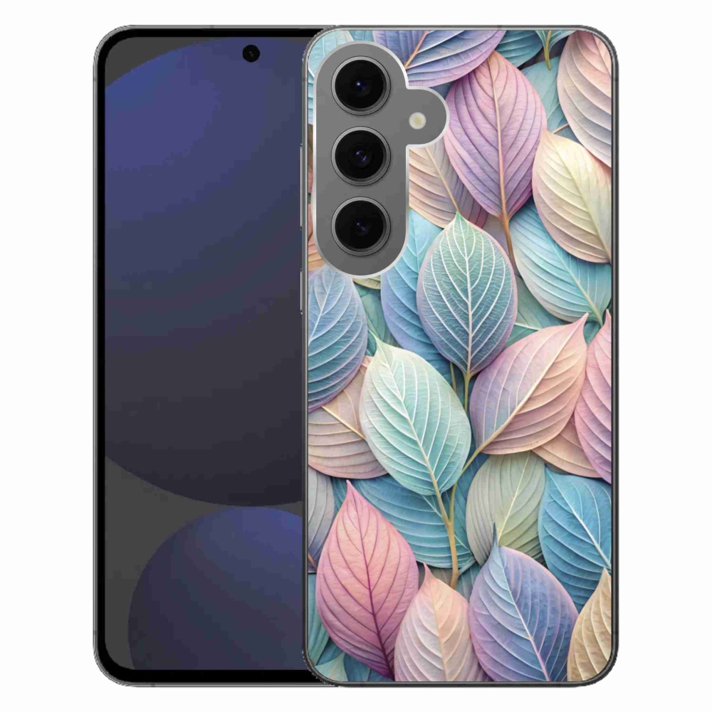 Gélový kryt mmCase na Samsung Galaxy S24 FE - pastelové listy