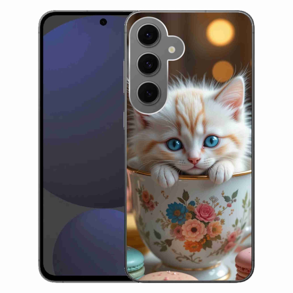 Gélový kryt mmCase na Samsung Galaxy S24 FE - roztomilé mačiatko 6